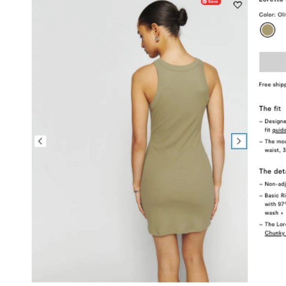 NWT Loretta Knit Dress - Large in Olive Oil - Picture 3 of 4